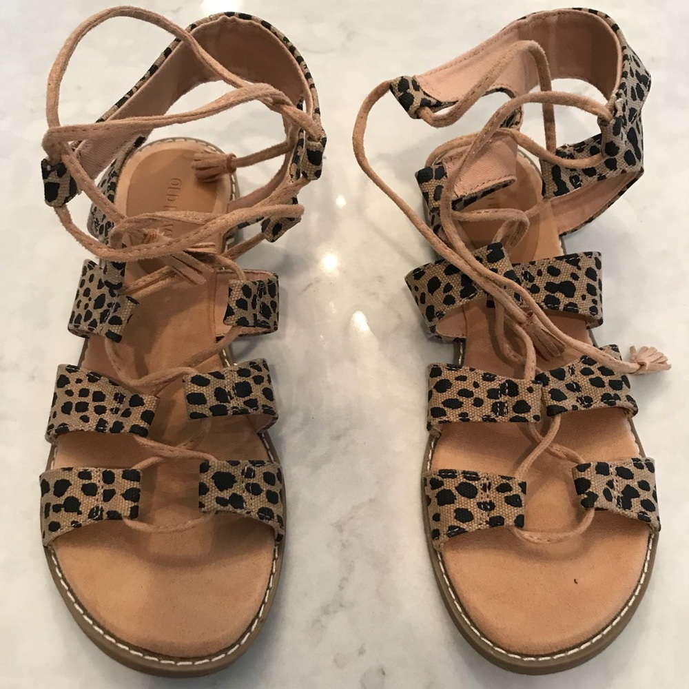 Leopard gladiator Sandals